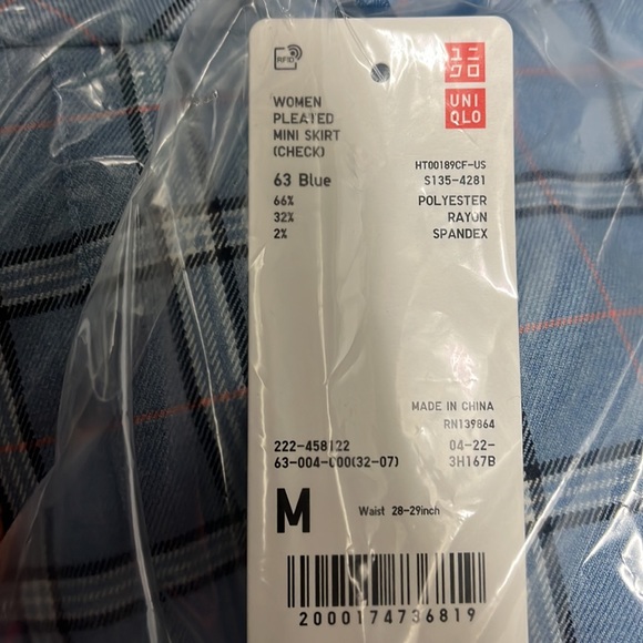 Check pleated mini skirt M - Picture 3 of 7